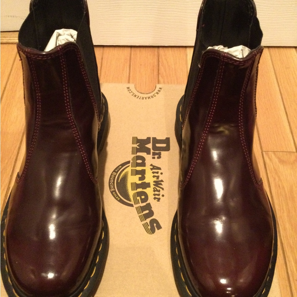 Dr. Martens Vegan Chelsea Boots - Cherry Red
